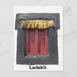 Gompa window, Leh, Ladakh, India Briefkaart