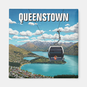 Gondel in Queenstown Nieuw-Zeeland Reizen Magneet