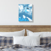 gondelrit | Ski Mountain Winter Schilderij Canvas Afdruk (Insitu (Slaapkamer))