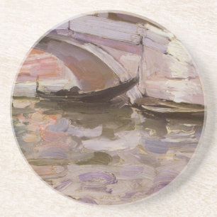 Gondels door John Singer Sargent, Impressionisme K Zandsteen Onderzetter