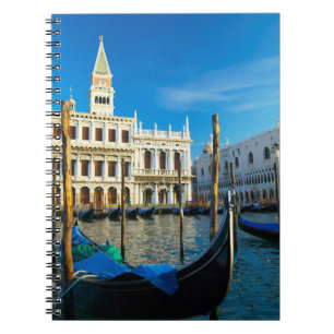 Gondels op Grand Canal bij Doge's Paleis Notitieboek