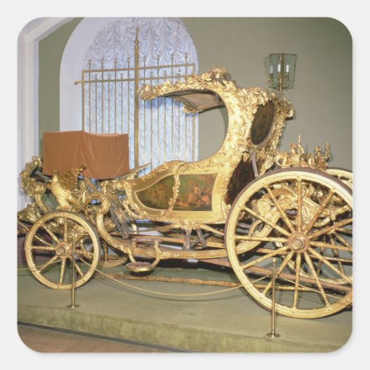 Gondola drager van Empress Catherine II Vierkante Sticker (Voorkant)