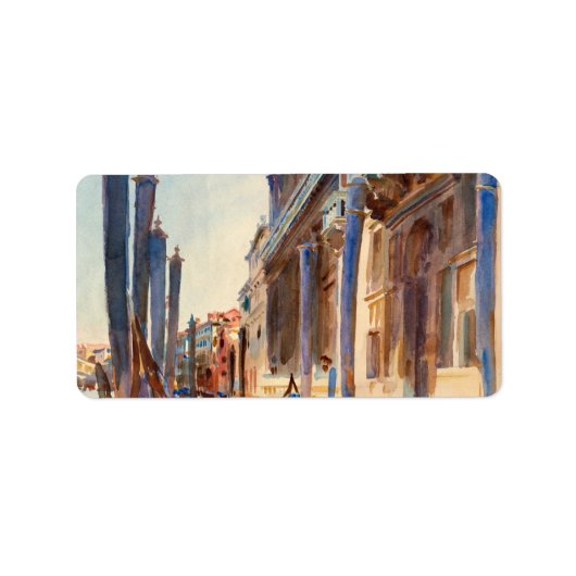 Gondola Moorings on the Grand Canal by Sargent Etiket (Voorkant)