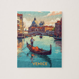 Gondola ride in Venice with historic buildings Legpuzzel
