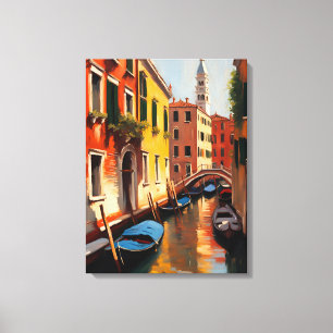 Gondola Serenade in Venetië Canvas Afdruk