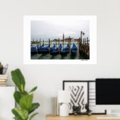 Gondolas avec affiche de vue (Bureau à domicile)