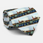 Gondolas en San Giorgio Maggiore, Venetië Stropdas (Opgerold)