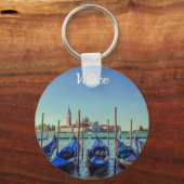 Gondolas in Venetië, Italië Sleutelhanger (Voorkant)