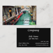 Gondolas op een Venetiaans kanaal Visitekaartje (Voorkant / Achterkant)