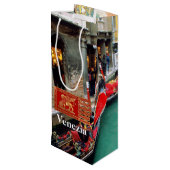 Gondolas op een Venetiaans kanaal Wijn Cadeautas (Achterkant Gekanteld)