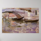 Gondolas van John Singer Sargent, Impressionisme A Poster (Voorkant)