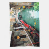 Gondolas - Venetië, Italië Theedoek (Verticaal)