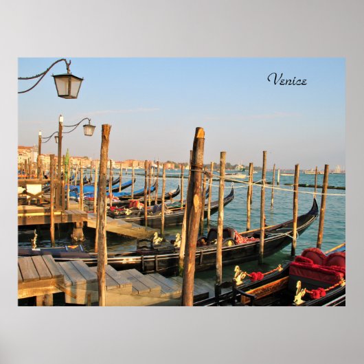 Gondolas, Venise, Italie, Photographie, Poster (Devant)