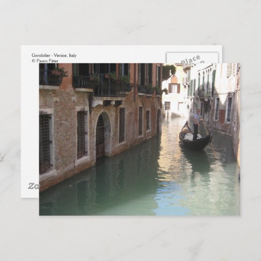 Gondolier de Venise - carte postale (Devant / Derrière)
