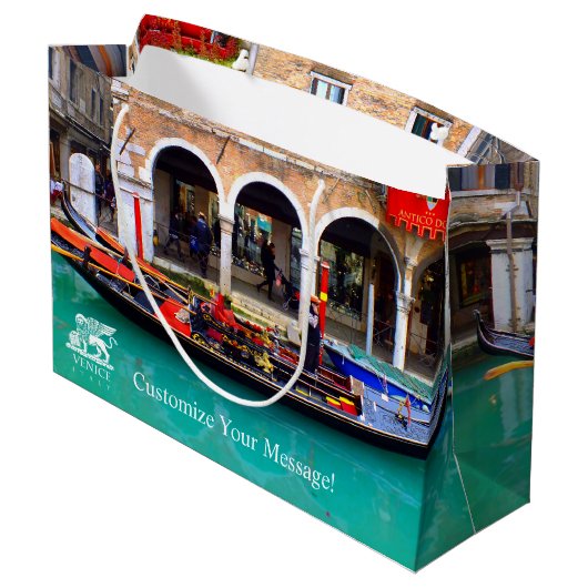 Gondolier in Cannaregio Groot Cadeauzakje (Achterkant Gekanteld)