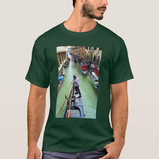 Gondolier in de mode van Venetië T-shirt (Voorkant)
