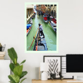 Gondolier in Venetië Poster (Thuiskantoor)