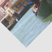 Gondolier in Venetië Tissuepapier (Detail)