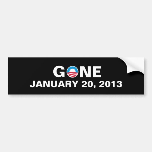 GONE 20 JANUARI 2013 BUMPERSTICKER (Voorkant)