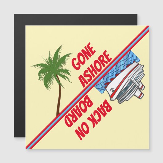 Gone Ashore Back on Board Stateroom Deurmarkering (Voorkant / Achterkant)