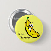 Gone Bananas Ronde Button 5,7 Cm (Voorkant /achterkant)