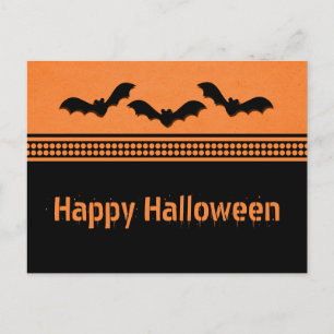 Gone Batty Halloween Briefkaart, Oranje Briefkaart
