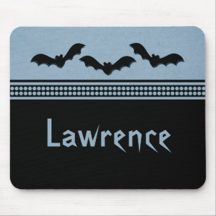 Gone Batty Halloween Mousepad, Light Blue Muismat