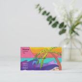Gone Beachy Business Card-sjabloon Visitekaartje (Staand voorkant)