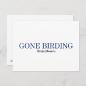 Gone Birding Briefkaart (Voorkant / Achterkant)