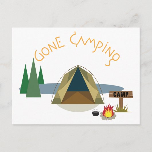 Gone Camping Briefkaart (Voorkant)