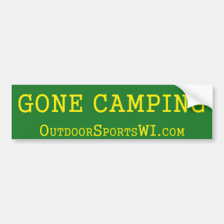Gone Camping Bumper Green Bumpersticker