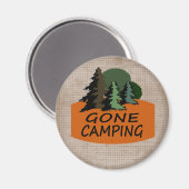 Gone Camping Camper Logo Magneet (Voorkant / Achterkant)