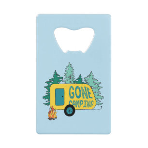 Gone Camping Summer Camp Clipart Happy Trails Camp Kredietkaart Flessenopener