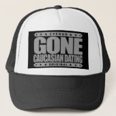 GONE CAUCASIAN DATTING - Alleen datum wit voorrech Trucker Pet (Voorkant)