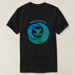 Gone Coastal Nautical Whale Tail Waves - T-shirt