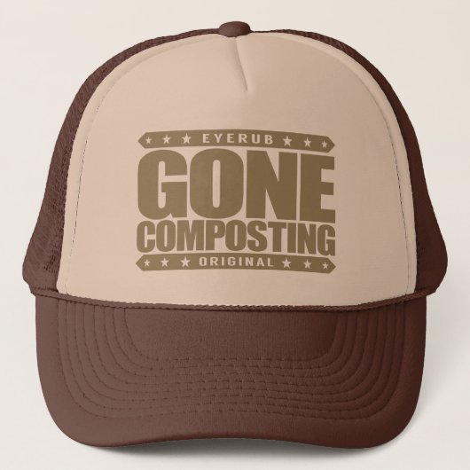 GONE COMPOSTING - Love Organic Farming, Gardening Trucker Pet (Voorkant)