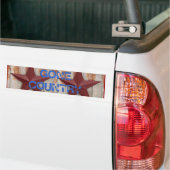 Gone Country Red Star Barn Wall Bumpersticker (Op Truck)