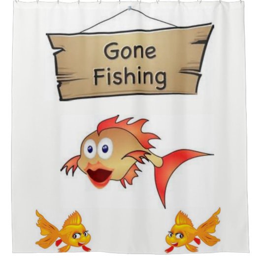 Gone fish childrins showergordijn douchegordijn (Voorkant)