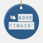 Gone Fishin' (aangepaste kleuren) Keramisch Ornament (Achterkant)