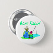 Gone Fishin' Button (Voorkant /achterkant)