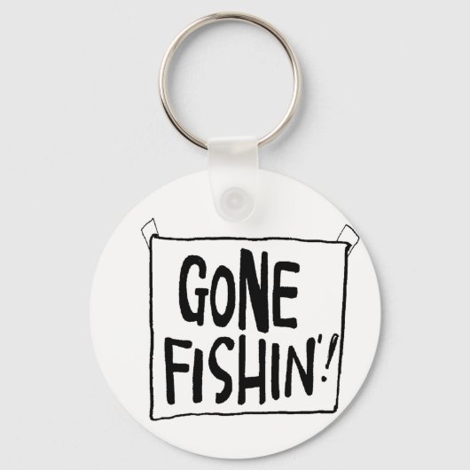 Gone Fishin' T-shirts en geschenken. Sleutelhanger (Voorkant)