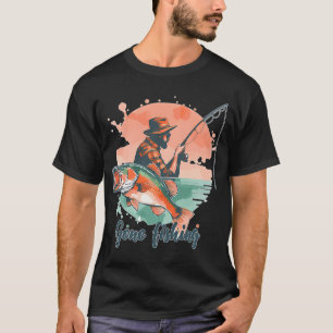 Gone Fishing - Beste Aquarel Baars Vissers Grafiek T-shirt