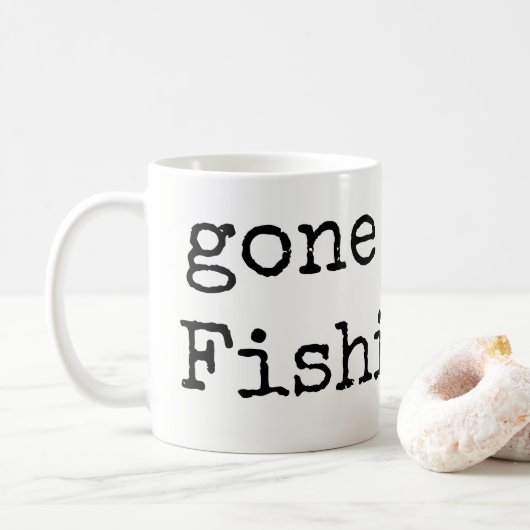 Gone Fishing Coffee Mugs  (Avec donut)