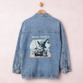 Gone Fishing Gnome Fems Denim Jacket (Hangar)