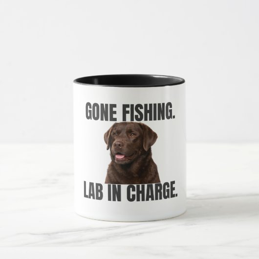 Gone Fishing Lab in Charge Mug Mok (Midden)