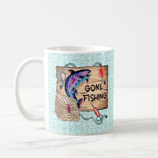 Gone Fishing mug (Gauche)