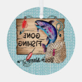 Gone Fishing ornement personnalisé (Verso)