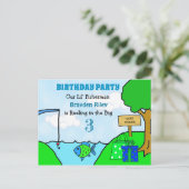 Gone Fishing Petite Boy's Birthday Invitations (Debout devant)