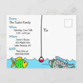 Gone Fishing Petite Boy's Birthday Invitations (Dos)