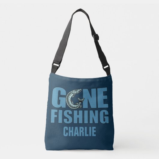 GONE FISHING sacs de nom personnalisés (Devant)
